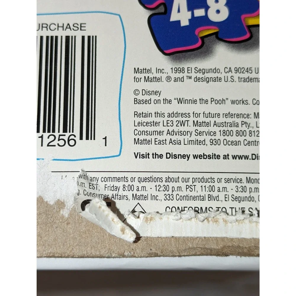 Vintage 1998 Disney Winnie Pooh Eeyore 3' My Size Puzzle Collectible Complete
